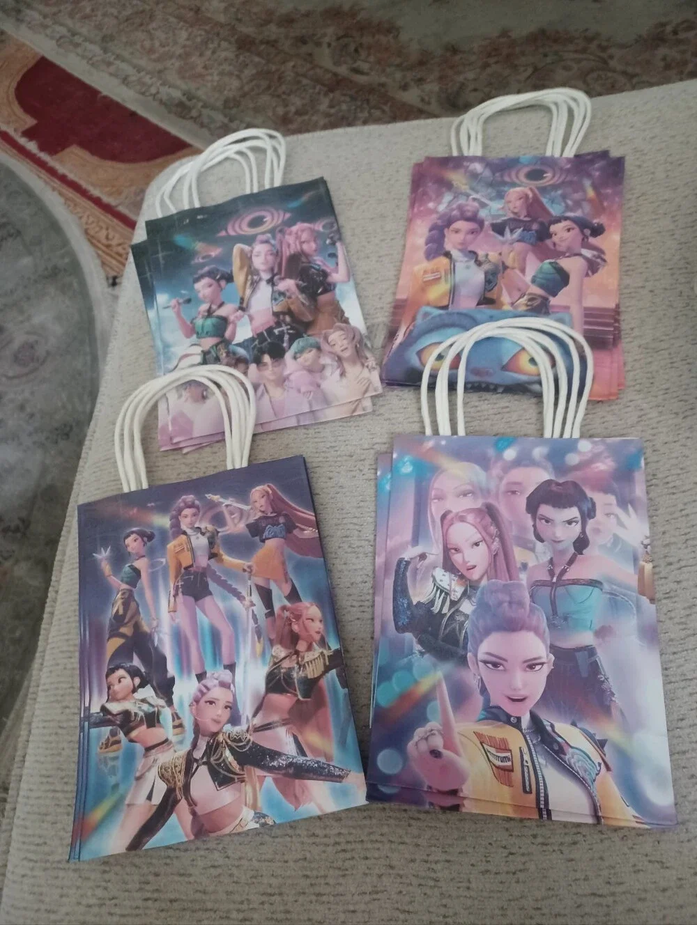Huntrix Party Favor Gift Bags - Multicolor Pop Character Design